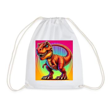 Dinosaurier - Turnbeutel - Weiß - Vorne