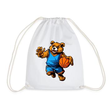 Bears Basketball - Drawstring Bag - white - Front