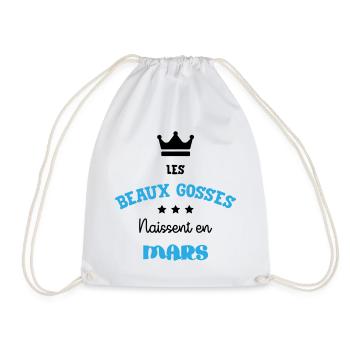 Cadeau naissance bébé garçon Mars Beaux Gosses BG - Sac de sport léger - blanc - Devant