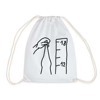 Funny Pimmel Humor Schniedelwutz XXL Funny - Drawstring Bag - white - Front