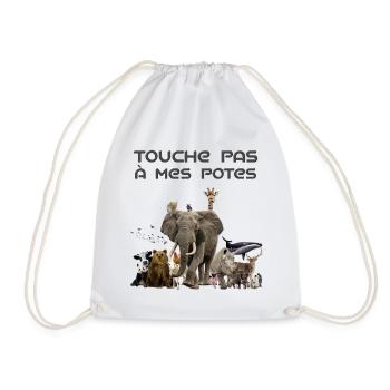 Touche pas à mes potes - Sac de sport léger - blanc - Devant