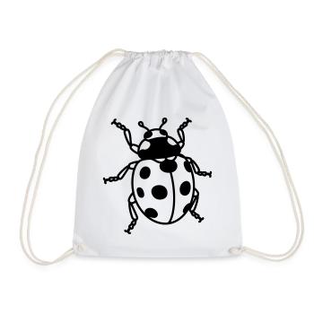 Ladybug - Drawstring Bag - white - Front