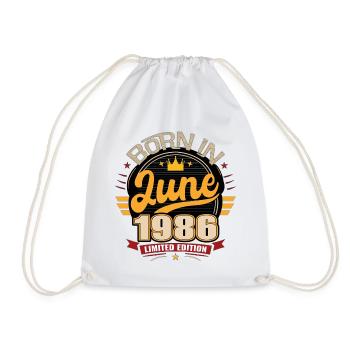 Né en juin 1986 - Sac de sport léger - blanc - Devant