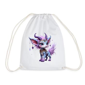 Dragon Sapphire and Tiaras - Drawstring Bag - white - Front