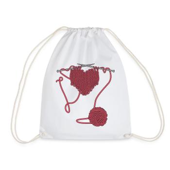 J’adore crocheter ou tricoter - Sac de sport léger - blanc - Devant