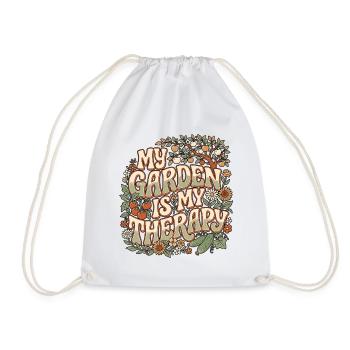 Garden Gardening Therapy - Drawstring Bag - white - Front