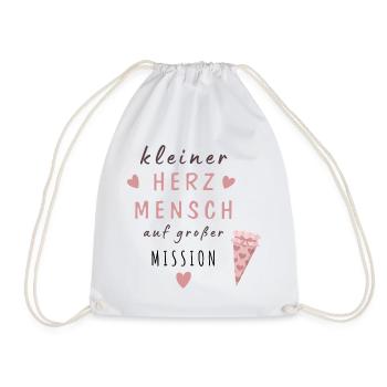 Kleiner Herzmensch auf großer Mission - Turnbeutel - Weiß - Vorne