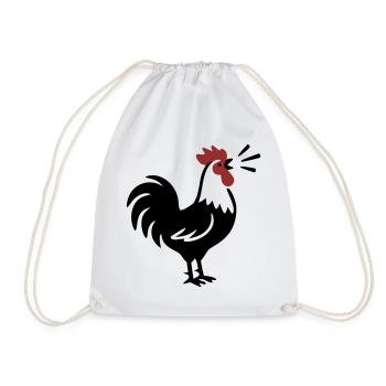 Logo de la ferme Rooster Crows - Sac de sport léger - blanc - Devant