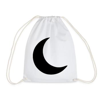 Moon Crescent Gift - Drawstring Bag - white - Front