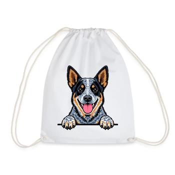 Australian Cattle Dog - Turnbeutel - Weiß - Vorne