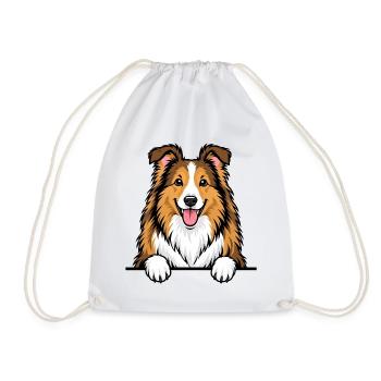 Collie - Turnbeutel - Weiß - Vorne