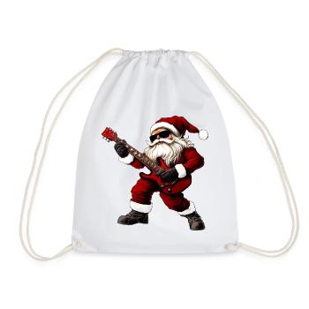 Gitarrist Weihnachten - Turnbeutel - Weiß - Vorne