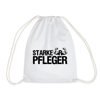 Starker Pfleger Pflege,Sprüche, Geschenk,Berufe - Turnbeutel - Weiß - Vorne