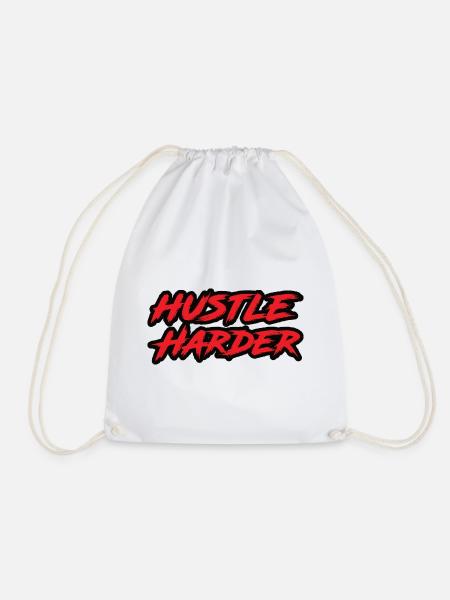 Hustle Harder - Turnbeutel - Weiß