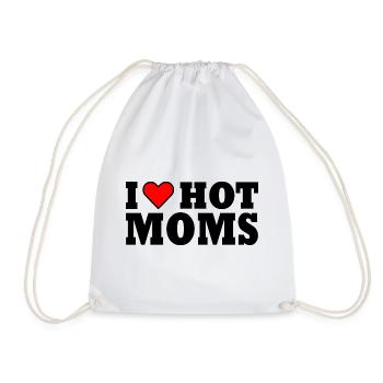 I love hot moms - Turnbeutel - Weiß - Vorne