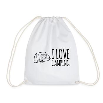 I Love Camping - Turnbeutel - Weiß - Vorne