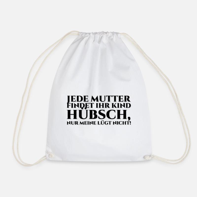 Jede Mutter findet ihr Kind hübsch - black - Turnbeutel - Weiß