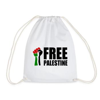 Free palestine - Turnbeutel - Weiß - Vorne