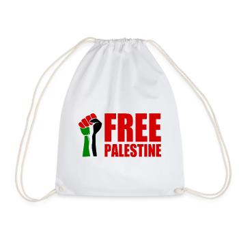 Free palestine - Turnbeutel - Weiß - Vorne