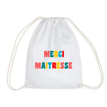 MISTRESS. THANK YOU. THANK YOU MISTRESS. MISTRESS - Drawstring Bag - white - Front