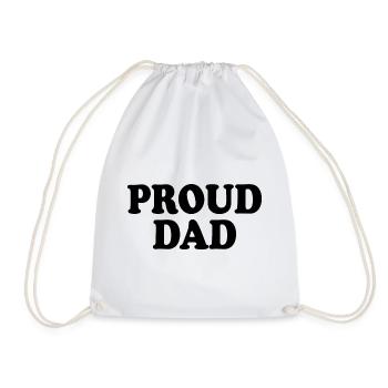 Proud dad - Drawstring Bag - white - Front