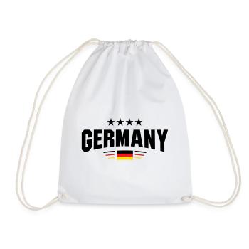 Germany Fan Curve - Drawstring Bag - white - Front