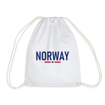 Norvège - Norvège - Norvège - Drapeau - Scandinavie - Sac de sport léger - blanc - Devant
