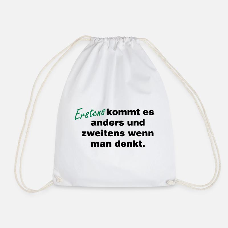 Wenn_man_denkt - Turnbeutel - Weiß