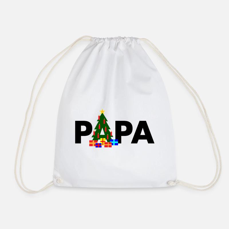 Papa Weihnachtsbaum - Turnbeutel - Weiß