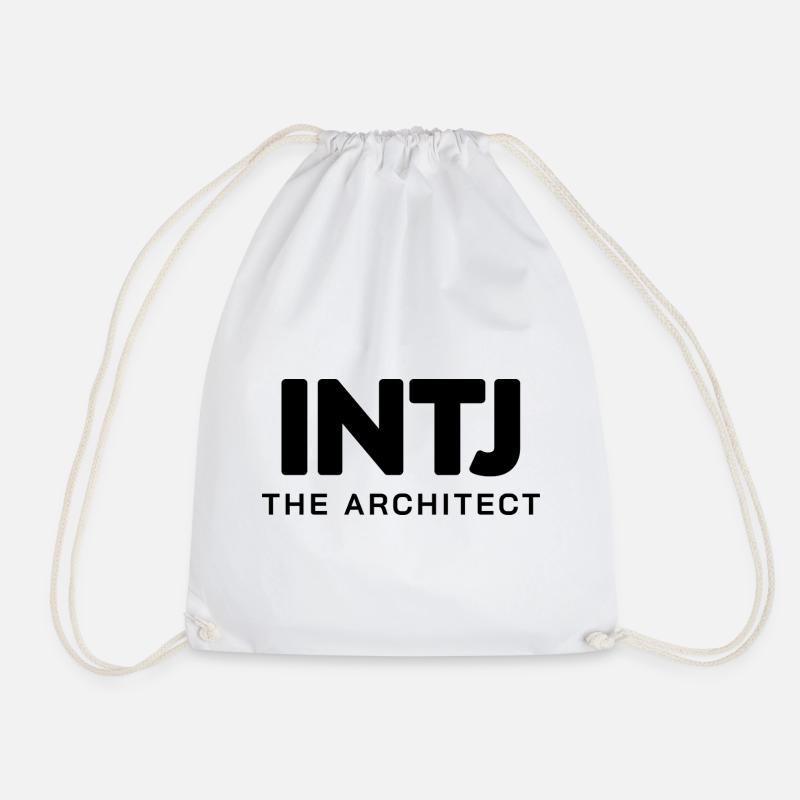 INTJ – The Architect | Minimalistisches Design - Turnbeutel - Weiß