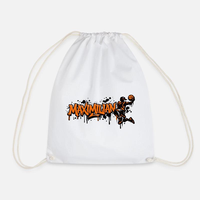 Maximilian Graffiti Dunk - Drawstring Bag - white
