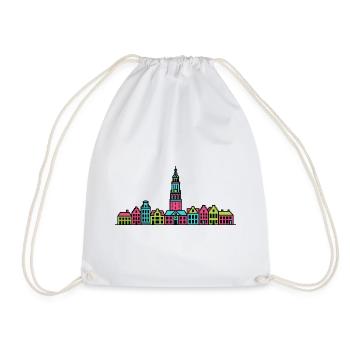 Ligne d’horizon de la ville de Groningue Martinitoire - Sac de sport léger - blanc - Devant