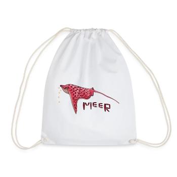Stingray - Drawstring Bag - white - Front