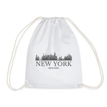Skyline de New York, silhouette de New York - Sac de sport léger - blanc - Devant