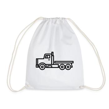 truck - Drawstring Bag - white - Front