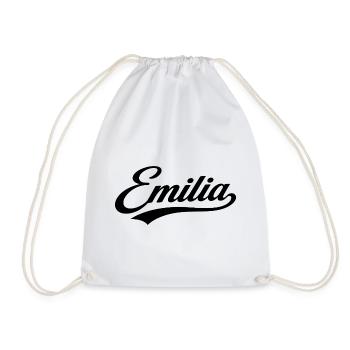 Nom d’Emilia Premier Dernier Don de la famille - Sac de sport léger - blanc - Devant