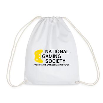 National Gaming Society Design für Gaming Kultur - Turnbeutel - Weiß - Vorne