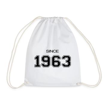 1963 Geburtstagsgeschenk - Turnbeutel - Weiß - Vorne