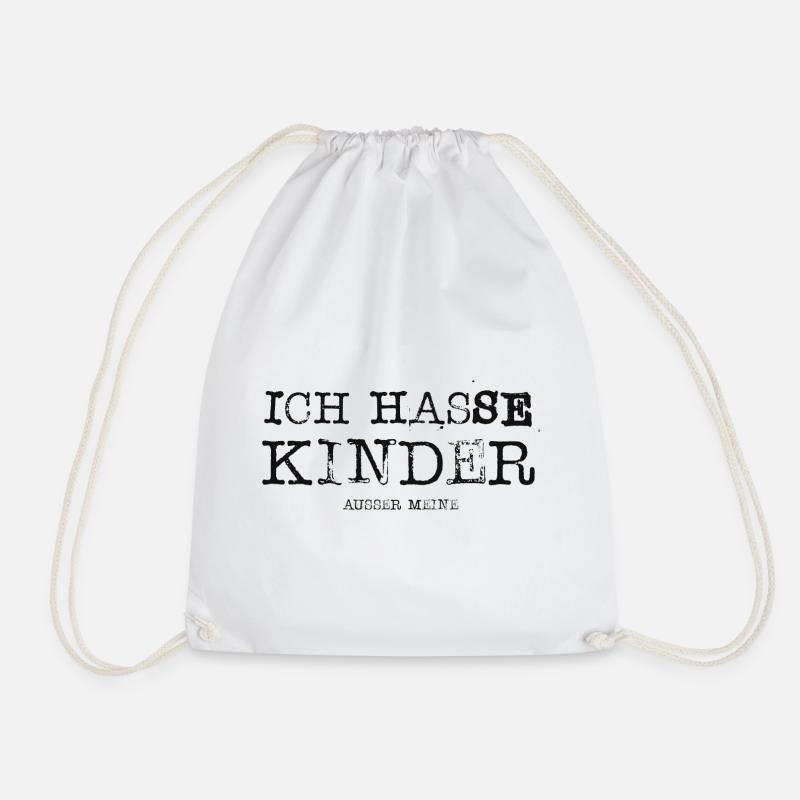 Ich hasse Kinder ausser meine - Turnbeutel - Weiß