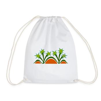 Palm trees & dunes by Cean - Drawstring Bag - white - Front