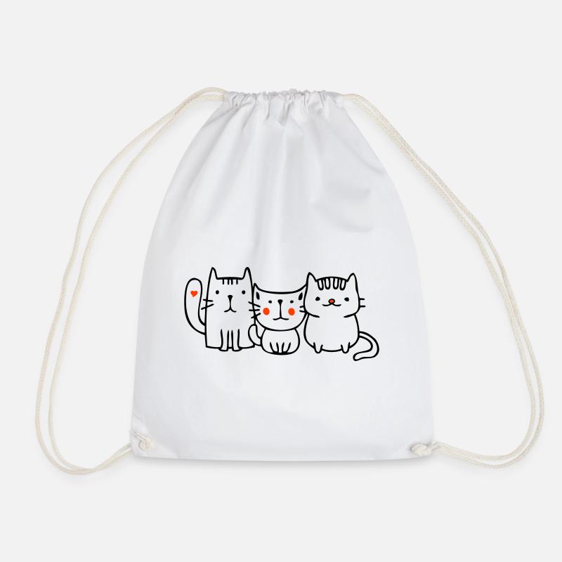 drei kleine Katzen - Turnbeutel - Weiß