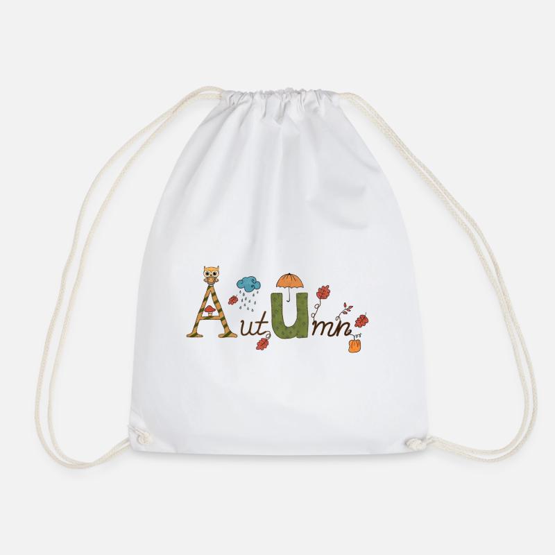 10_Herbst - Drawstring Bag - white