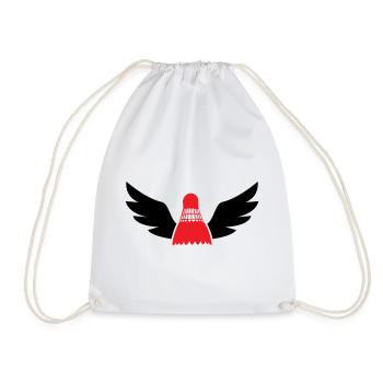 badminton - Drawstring Bag - white - Front