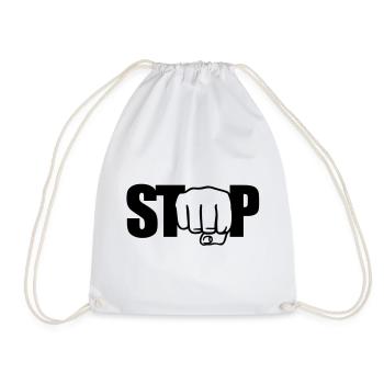 Stop | Faust | Fist - Sac de sport léger - blanc - Devant