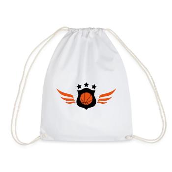 Basketball - Basket Ball - Game - Sport - Player - Drawstring Bag - white - Front