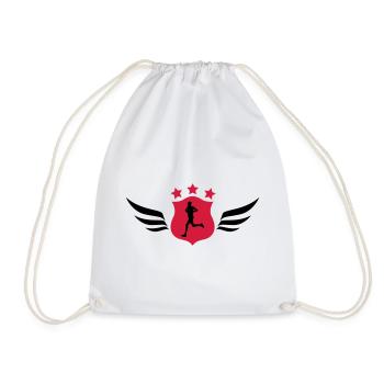 Running / Jogging / Run / Trail / Sport - Drawstring Bag - white - Front