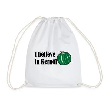 i believe in Kernöl - Turnbeutel - Weiß - Vorne