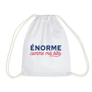 Enorme comme ma bite - Sac de sport léger - blanc - Devant