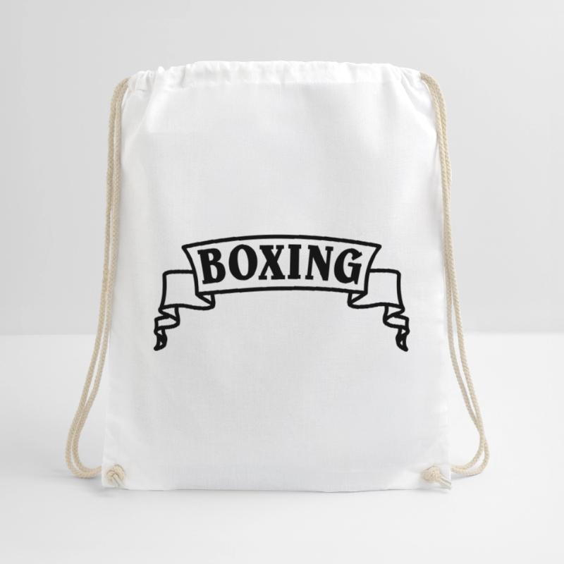 Boxen Boxtext in Wimpel oder Banner Turnbeutel