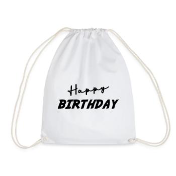 ALLES GUTE ZUM GEBURTSTAG!. ALLES GUTE ZUM GEBURTSTAG!. JAHRESTAG. - Turnbeutel - Weiß - Vorne